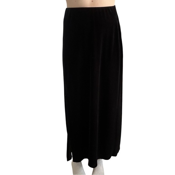 Vintage Maxi Skirt Velvet Black Gothic Modest Long Whimsigoth Size Medium - Picture 7 of 7